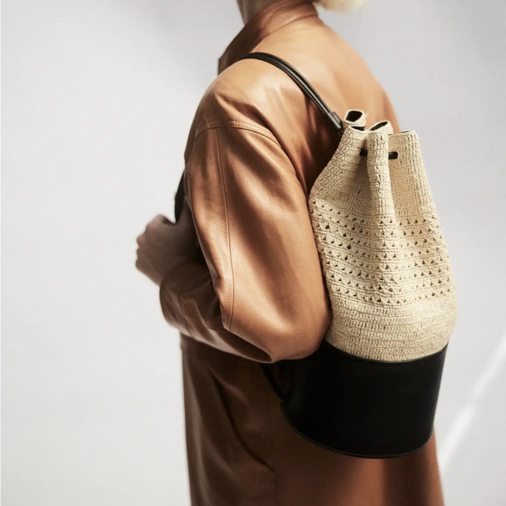 NWT Janessa Leone Straw Beca Bag - Picture 4 of 5